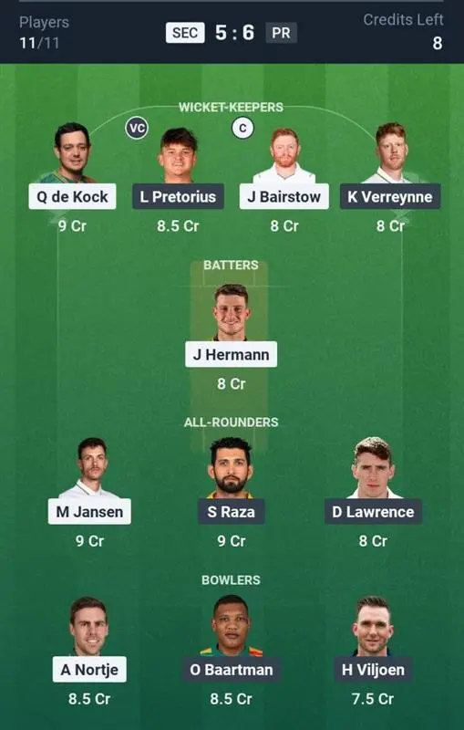 Small League (Safe Picks)