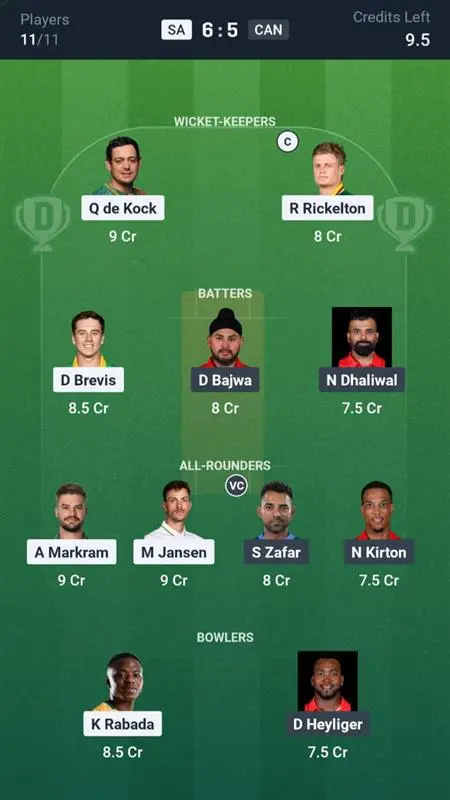 Small League (Safe Picks)