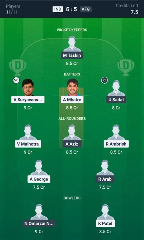 Small League (Safe Picks)