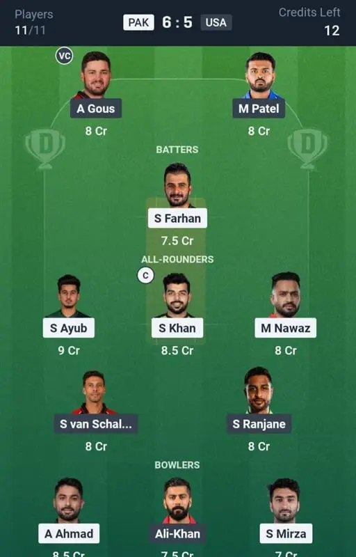 Small League (Safe Picks)