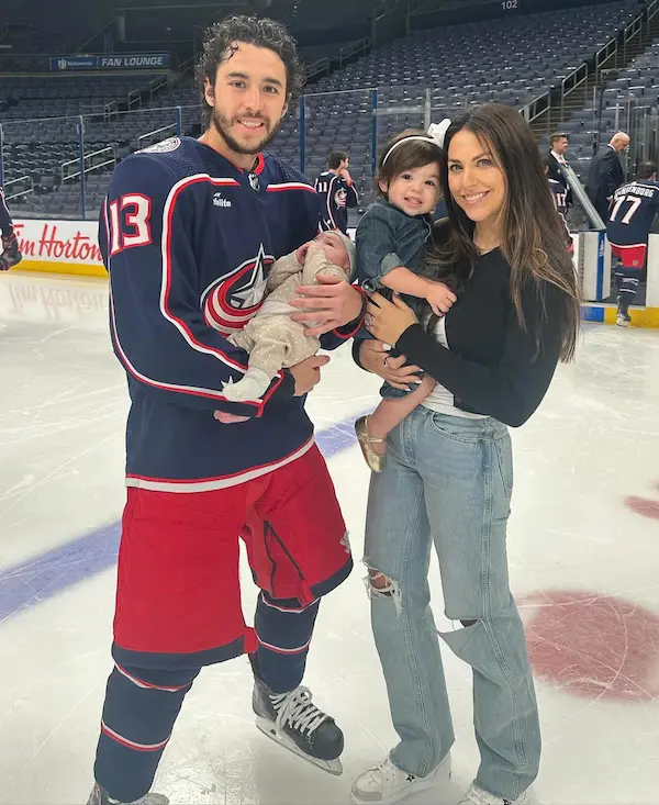 Johnny Gaudreau his Wife and Kids