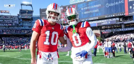 Drake Maye and Christian Gonzalez