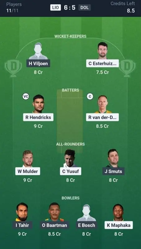 Small League (Safe Picks)